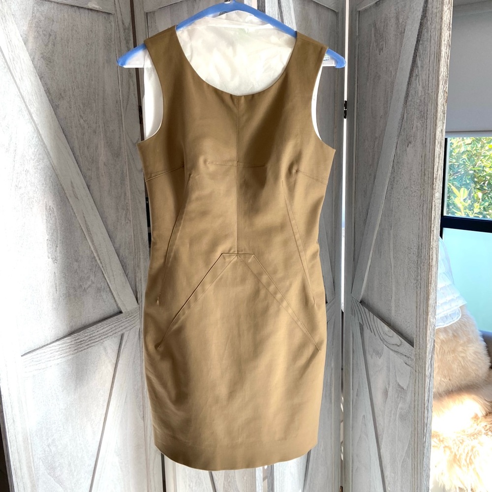 D&G | Midi Sheath Dress in Khaki - Picture 2 of 8